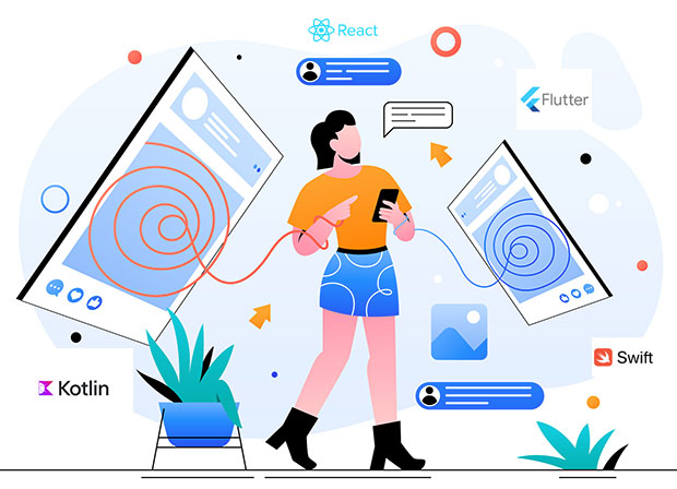 technologies mobile 2026 : Flutter, React Native, Swift, Kotlin